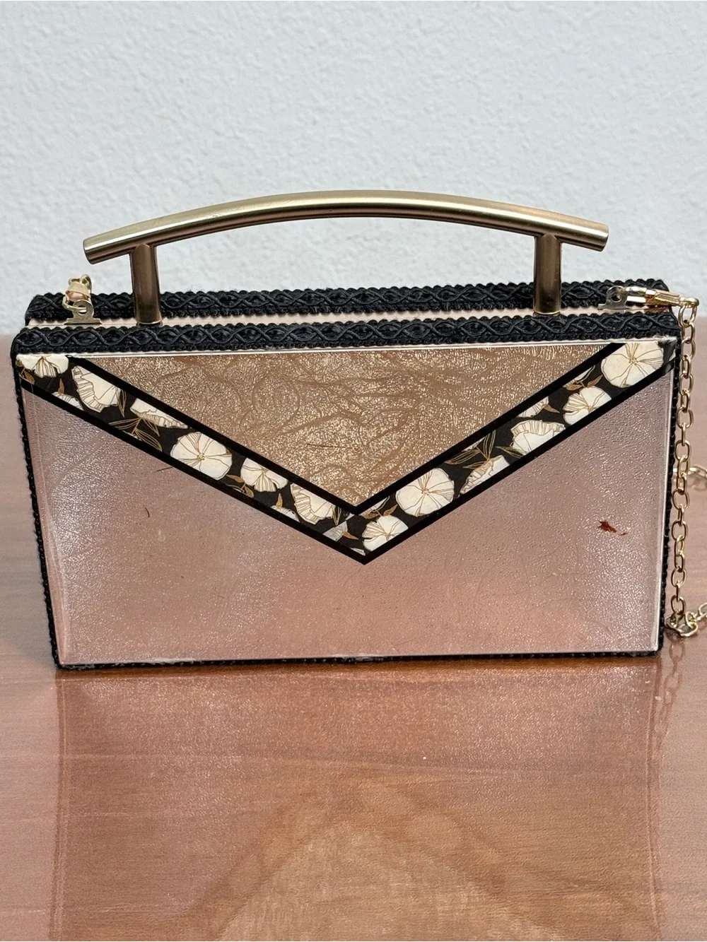 Handmade Artisan Metallic Clutch Handbag Nancy Davis Boutique - Picture 3 of 11